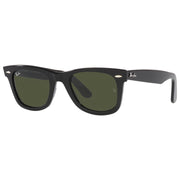 Ray-Ban Original Wayfarer RB2140 Glass Sunglasses - Polished Black/Green Classic - Large