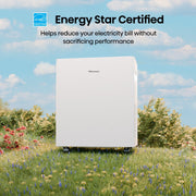 Hisense 50 Pint Lift-Up Dehumidifier with Built-In Pump, Quiet Operation, Portable, White, ALDH50KP26