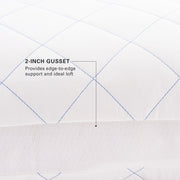 Allswell Cool Lux Bed Pillow with Cooling Cover, Firm Support, Suprelle Cooling Fiber Fill, Diamond Stitch Pattern, King, 2 Pack