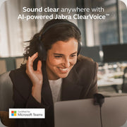 Jabra Evolve3 85 Wireless Over-Ear Headphones with Adaptive Active Noise Cancellation, Enhanced Spatial Sound, USB-C, Microsoft Teams Certified, Black