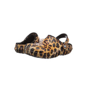 Crocs Classic Lined Animal Print Clogs with Fuzzy Liner, Leopard Black, Unisex, Size 5 Women/3 Men, 206559