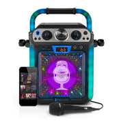 Singing Machine SML712BK Groove Cube Hype CDG Bluetooth Karaoke Machine with lights