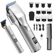 NEXPURE Hair Clippers Beard Trimmer for Men, Silver - Cordless