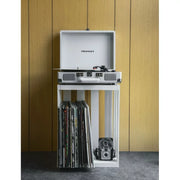 Crosley CR8005G-WS Cruiser Premier Vinyl Record Player with Speakers, White