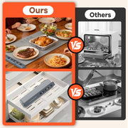 YUWENUS Electric Warming Tray, Fast Heating Silicone Mat, 8-Level Temperature Control, Large 26x15 in Surface, Gray, T2655426