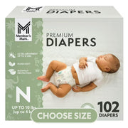 Premium Baby Diapers, Newborn, 102 Count