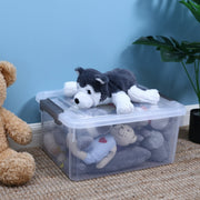 Citylife WALX-6319PC6GM 17 QT Plastic Storage Bins w/Lids Large Stackable, Clear (6 Pack) 15.9x11.6x7.3