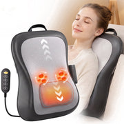Vauloom Neck and Back Massager with Heat, 8-Node Shiatsu Deep Tissue Massage Cushion, Up and Down Rolling, Adjustable Intensity, Portable Shoulder Massager, Black, FE3310