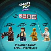 LEGO Star Wars SMART Play Millennium Falcon Building Toy, 885 Pieces, Includes 4 SMART Minifigures and Tags, Multicolor, 75426