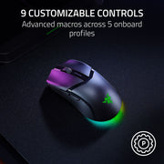 Razer Cobra HyperSpeed Wireless Gaming Mouse, 26K Optical Sensor, Gen-4 Optical Switches, 9 Programmable Controls, 4-Zone Chroma RGB Lighting, Black