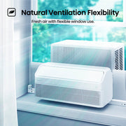 Hisense 8000 BTU UltraSlim Window Air Conditioner with Inverter Technology, WiFi Smart App Control, Energy Efficient Quiet Cooling, 350 Sq Ft, White, AALW08TW26