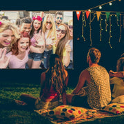onn. 100075735 Indoor/Outdoor Folding Projector Screen, White