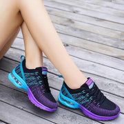 DIOXADOP Orthopedic Walking Shoes for Women, Slip-On, Lightweight Air Cushion, Breathable Mesh, Arch Support, Wide Width, Purple