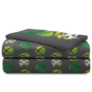 Xbox 3-Piece Twin Sheet Set, Vibrant Xbox Theme, Microfiber, Black, Child Bedding, JF24179WMCD