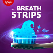 Colgate Max Fresh Knockout Mint Toothpaste, Enamel-Safe with Mini Breath Strips, Fluoride Cavity Protection, Whitening, 3 Pack 6.3 oz