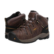 KEEN Flint II Steel Toe Work Boots for Men - Cascade Brown - 7W