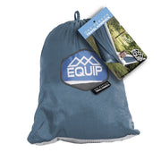Equip 1P Travel Hammock, Water-Resistant Nylon, Blue Steel Stone, Supports 400 lb, Includes Hanging Kit