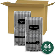 Kimberly Clark 105330501 Depend Fresh Protection Adult Incontinence Underwear for Men, Maximum, XXL, Grey, 44 Count