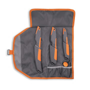 Outdoor Edge Vantex Hunting Knife Processing Kit, 4-Piece Set, Titanium-Coated High Carbon Steel Blades, Ergonomic Glass-Filled Nylon Handles, Includes Drop-Point, Boning, Caping Knives and Sharpener, VNTX4-C