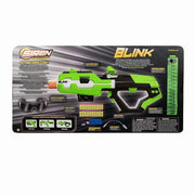 Laser X Siren Blink Motorized Rapid-Fire Foam Dart Blaster, 20-Dart Magazine, Adjustable Firing Rate, Rechargeable LiPo Battery, Indoor-Outdoor Play, 11933