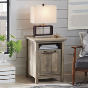 Better Homes & Gardens 425107 Modern Farmhouse Side Table with USB, Rustic Gray Finish
