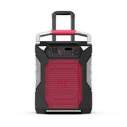 Monster Rockin Roller 360 Portable Indoor/Outdoor Bluetooth Speaker, Red/Silver