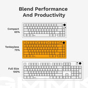 Glorious GMMK 3 HE 75% Wired Gaming Keyboard with Hall Effect Linear Switches, Rapid Trigger, Adjustable Actuation, RGB Backlighting, Hot Swappable, Modular Gasket System, Double-Shot PBT Keycaps, Black