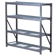 Gladiator GARS774XEG Heavy Duty Rack with Four 24 Inches Deep Shelves, Hammered Granite