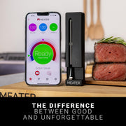 MEATER SE Wireless Smart Meat Thermometer with Dual Sensors, Long-Range Bluetooth, Black Charger, OSC-MT-MS01