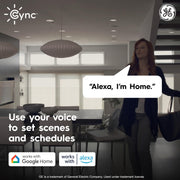 GE Cync Reveal HD+ 3in Smart Undercabinet Puck Lights, Color Changing LED, Adjustable Brightness, Voice and App Control, 3-Pack, 93131317