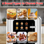 WHALL 2 Slice Touchscreen Toaster Stainless Steel Toaster w/Wide Slot - User-friendly