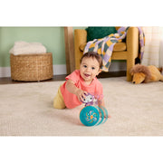 Fisher-Price Crawling Musical Purple Monkey Ball Infant Developmental Toy with Dual Play Modes, Batteries Included, JLB95