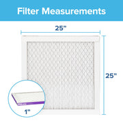 3M Filtrete HVAC Furnace Air Filter, Advanced Filtrete 3-in-1 Technology, MPR 1500, MERV 12, Pleated Electrostatic, 25x25x1 in, Pack of 6