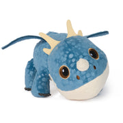 DreamWorks Dragons Gronckle Plush Toy, 8in Blue and Cream Stuffed Animal, Collectible Kids Dragon