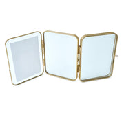 Beautiful by Drew Barrymore 3 Piece Gold Metal Folding Picture Frame Set, Fits 5x7 and 4x6 Photos, Collage Display, Modern Style, 690061