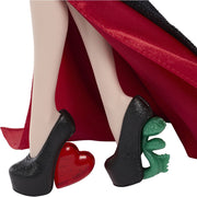 Monster High Morticia Addams Collector Doll, Black Velvet Gown with Crimson Satin Underskirt, Accessories, Stand, 11.22 in, 2LH06XI24W02