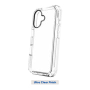 onn. WIBCLR100149706 Rugged Phone Case with Holster for iPhone 16 - Clear