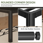 Lutown-Teen California King Bed Frame, 22 Inch High Profile Metal Platform, Rounded Corner Legs, Noise Free, Black