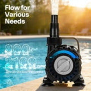 SPECSTAR 120W Submersible Water Pump, 800-2100GPH Stepless Adjustable Flow with 16ft Max Lift - Horsepower 0.5 HP