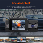 Vantrue N2S(W) Dual Dash Cam, Front and Interior 1440P+1440P 30FPS, Single Camera Mode up to 4K 2160P, GPS Mount, WDR, G-Sensor, 24/7 Parking Mode, Loop Recording