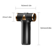 Lescolton Cordless Mini Hair Dryer, 3 Speeds, Metal Body, Battery Powered, Black, Includes Concentrator and Short Nozzle, LS-089