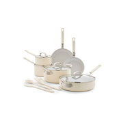 Bobby Flay 13-Pc. Non-Stick Cookware Set - CREAM WHITE ONE SIZE
