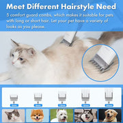 Neakasa P2 Pro Dog Grooming Kit, 10.5KPa Pet Grooming Vacuum Suction, 5 Pet Grooming Tools with Storage Dock, 2L Easy-Empty Dustbin for Dogs/Cats/Other Animals