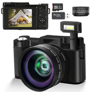 NBD Digital Camera 2.7K 48 Mega Pixels HD Vlogging with 16x Zoom Compact Camera for Beginner Photography with 32GB SD Card