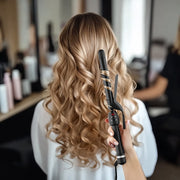 StyleCraft Stay-Temp Black Gold Ceramic Hair Curling Iron, 7-Inch Extended Barrel, 1.25 Inch, SCSC125BXL