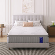EGOHOME Sleep 14 Inch King Size Hybrid Mattress, Cooling Gel-Infused Memory Foam, Pocket Springs, Medium Comfort