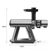 NICWIN Cold Press Masticating Juicer, 150W High Torque Motor, 55 RPM, Self-Feeding Chute, BPA-Free, Silver, HH-W01