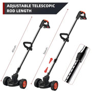 G PEH 230.6920012 Weed Wacker 3 in 1 Cordless Push Lawn Trimmer with Wheels Weed Eater Tool