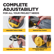 Wagner FLEXiO 1500 Handheld HVLP Power Paint Sprayer, 1500 Watts, Black, 2476838