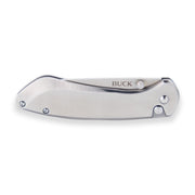Buck Knives 744 Sovereign Folding Pocket Knife, 3 in 7Cr Stainless Steel Clip-Point Blade, Silver Handle, Removable Deep Carry Pocket Clip